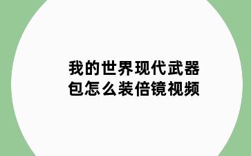 我的世界现代武器包怎么装倍镜视频
