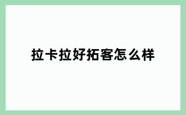 拉卡拉好拓客怎么样