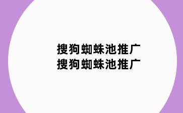 搜狗蜘蛛池推广搜狗蜘蛛池推广