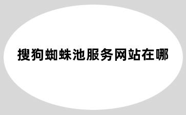 搜狗蜘蛛池服务网站在哪