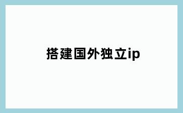 搭建国外独立ip