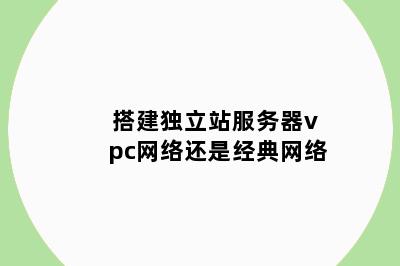 搭建独立站服务器vpc网络还是经典网络