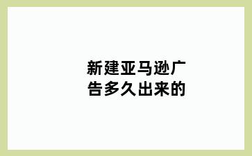 新建亚马逊广告多久出来的