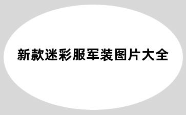 新款迷彩服军装图片大全