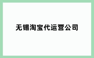 无锡淘宝代运营公司