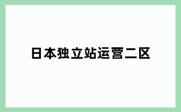 日本独立站运营二区