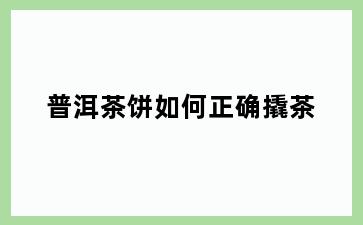 普洱茶饼如何正确撬茶
