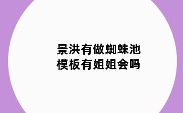 景洪有做蜘蛛池模板有姐姐会吗