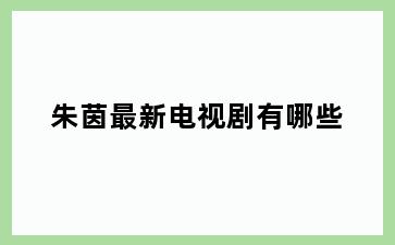 朱茵最新电视剧有哪些