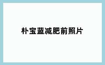 朴宝蓝减肥前照片