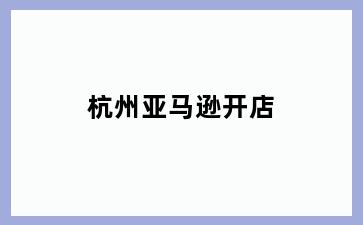 杭州亚马逊开店