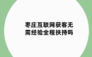 枣庄互联网获客无需经验全程扶持吗