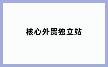 核心外贸独立站