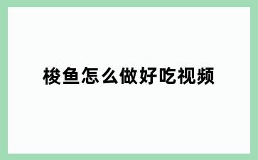梭鱼怎么做好吃视频