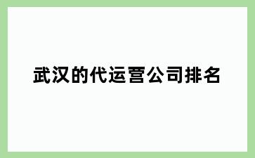 武汉的代运营公司排名