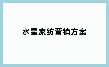 水星家纺营销方案