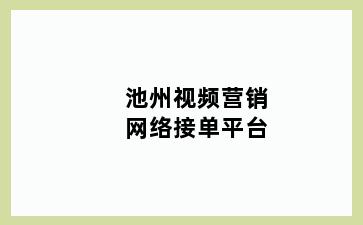 池州视频营销网络接单平台