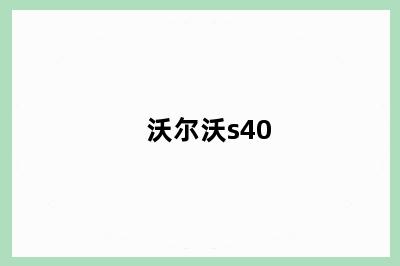 沃尔沃s40