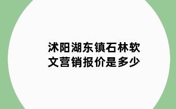 沭阳湖东镇石林软文营销报价是多少