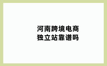 河南跨境电商独立站靠谱吗