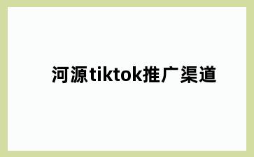河源tiktok推广渠道