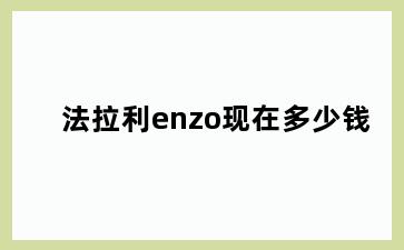 法拉利enzo现在多少钱