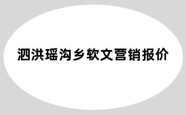 泗洪瑶沟乡软文营销报价