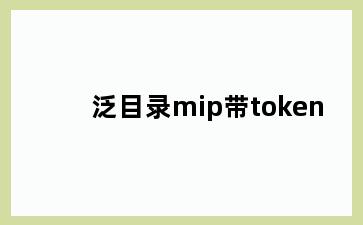 泛目录mip带token