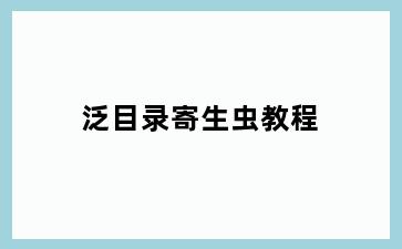 泛目录寄生虫教程