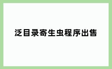 泛目录寄生虫程序出售