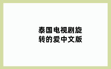 泰国电视剧旋转的爱中文版