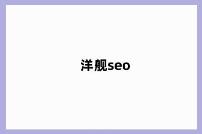 洋舰seo