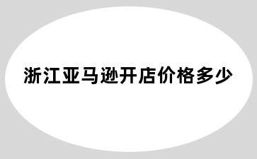 浙江亚马逊开店价格多少