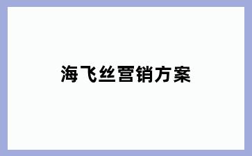 海飞丝营销方案