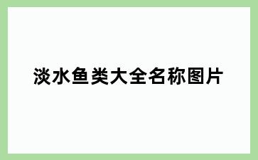 淡水鱼类大全名称图片