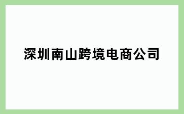 深圳南山跨境电商公司