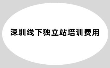 深圳线下独立站培训费用
