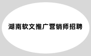 湖南软文推广营销师招聘