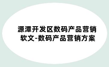源潭开发区数码产品营销软文-数码产品营销方案