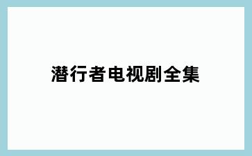 潜行者电视剧全集