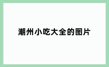 潮州小吃大全的图片