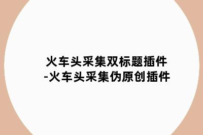 火车头采集双标题插件-火车头采集伪原创插件