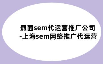 烈面sem代运营推广公司-上海sem网络推广代运营
