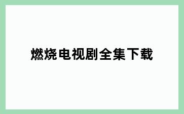 燃烧电视剧全集下载