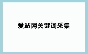 爱站网关键词采集