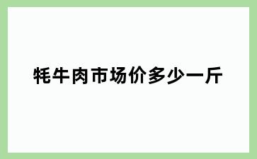 牦牛肉市场价多少一斤