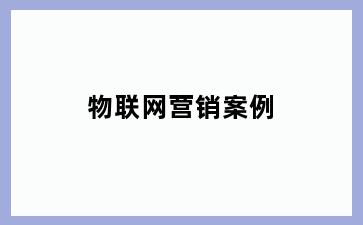 物联网营销案例