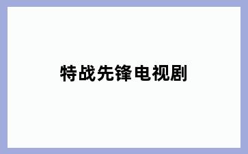 特战先锋电视剧