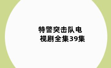 特警突击队电视剧全集39集