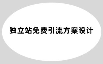 独立站免费引流方案设计